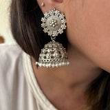 Pearl Silver Jhumke