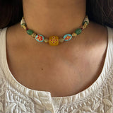 Minimalistic Turquoise x Ochre Choker