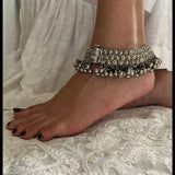 Old Afghan Anklets with Silver Polish  (PAIR)