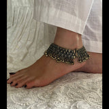 Old Afghan Anklet with antique Polish  (PAIR)