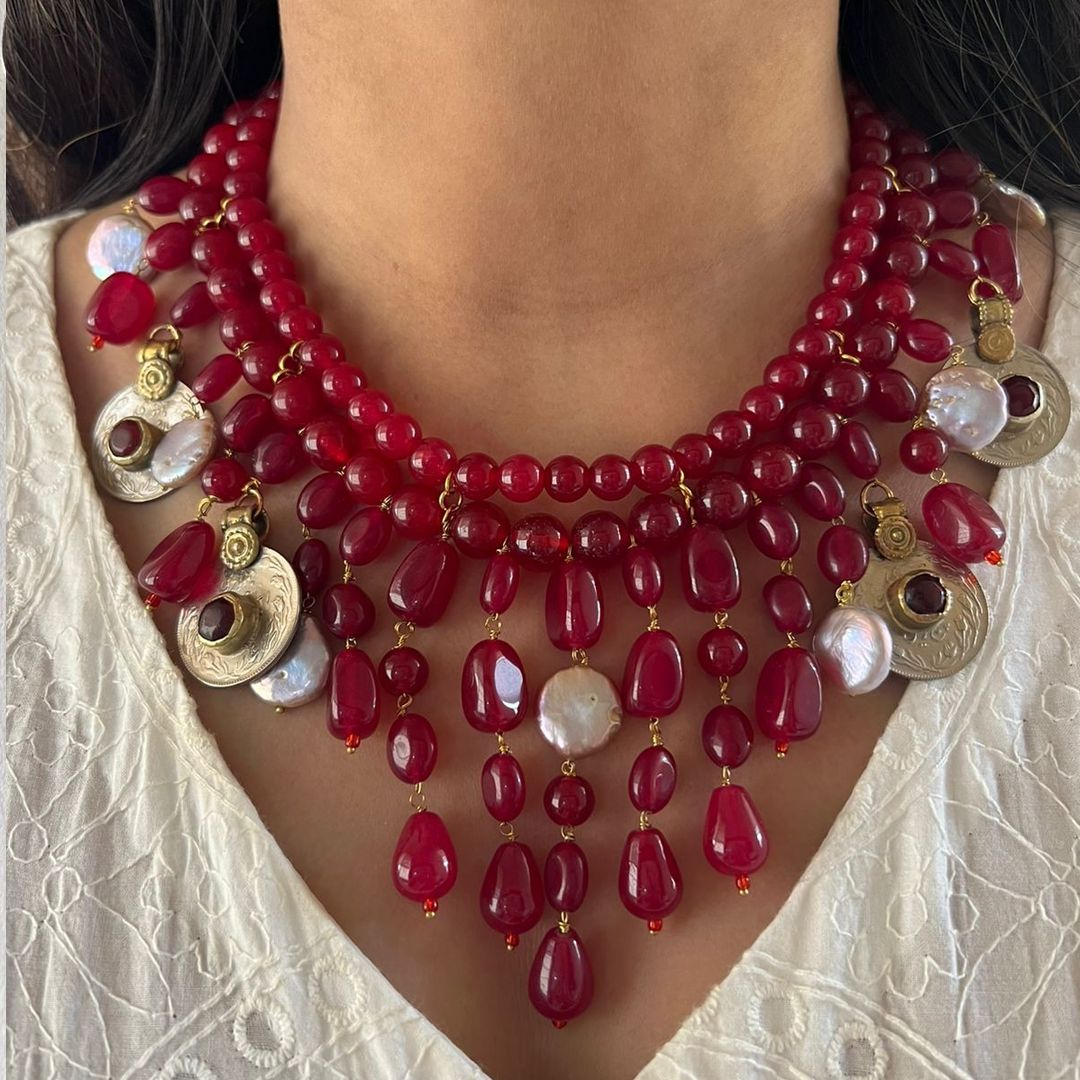 Ruby Quirky Coin mala