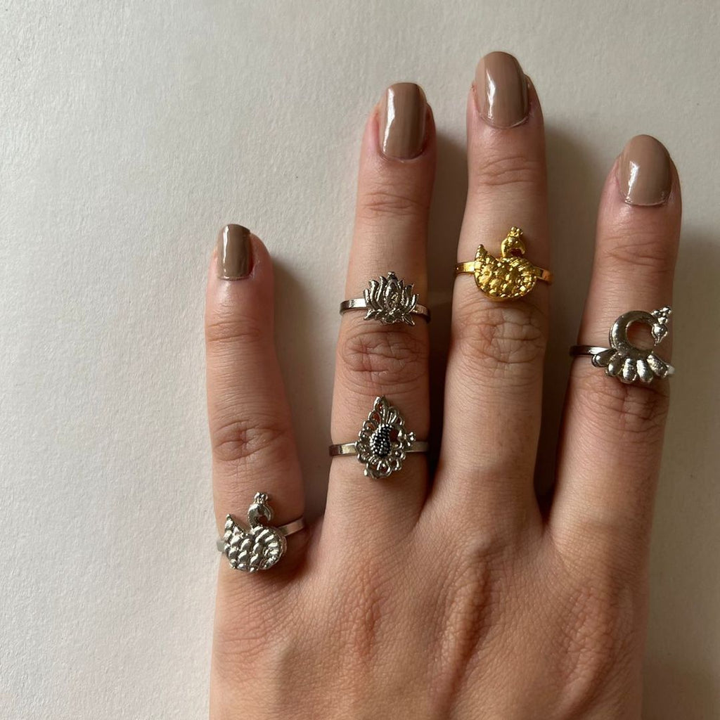 Set of 5 midi rings – Ayesha Accessories