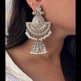 Swan Silver Jhumke