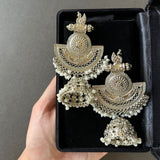 Swan Silver Jhumke