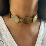 Old lotus Coin Choker