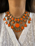 Basic orange Jade Choker