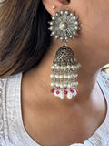 Traditional Indian Jhumka with Teeqa