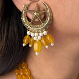 Chandtara Yellow Jade Earrings
