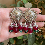 Quirky Ruby x Emerald Earrings