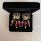 Quirky Ruby x Emerald Earrings