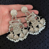 Elephant Silver Jhumke