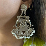 Elephant Silver Jhumke
