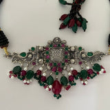 Antique Silver Peacock Choker