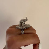 Elephant Silver Ring