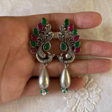 Peacock Pearl Earrings