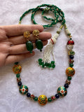 Meena Mala with Gold Plated Earrings