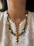 Meena Mala with Gold Plated Earrings