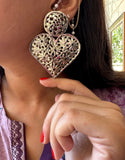 Silver Plated Pan Earrings